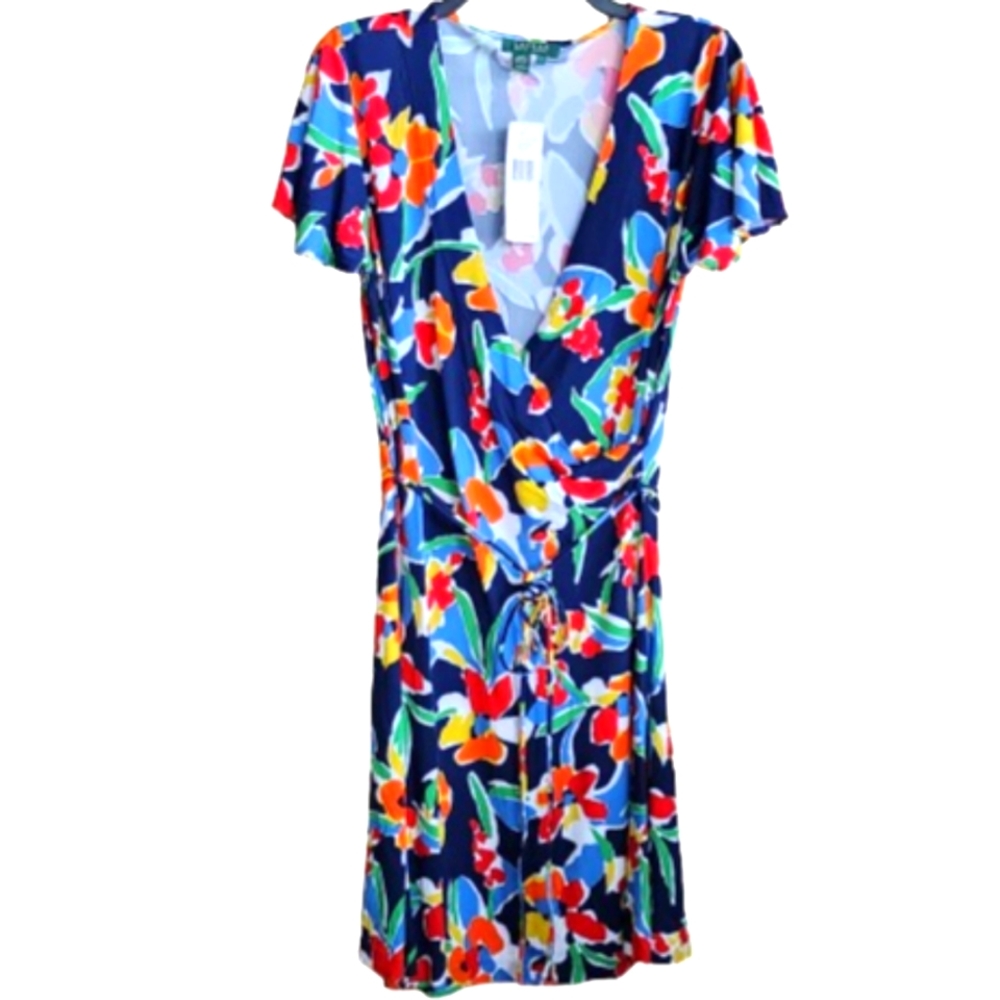 Lauren Ralph Lauren The Cliffs Semi Wrap Dress L
